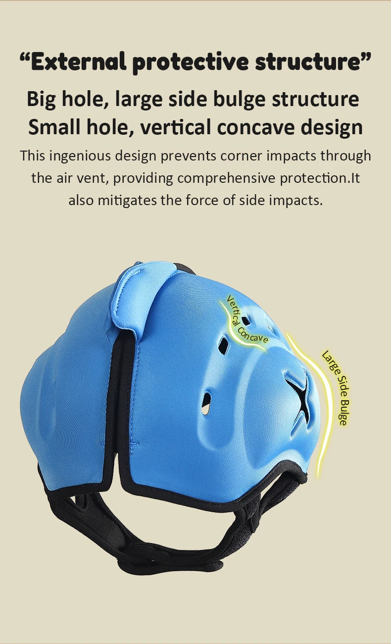 Safe Anti-Shock Baby Helmet Toddler Head Protector Headgear for Infant Learn Crawl, Walk Prevent Injury from Bump Fall
