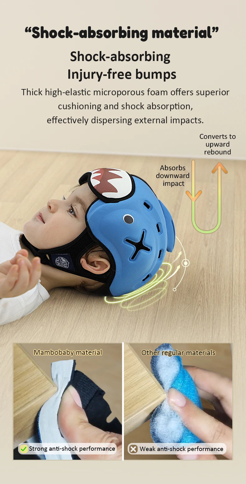 Safe Anti-Shock Baby Helmet Toddler Head Protector Headgear for Infant Learn Crawl, Walk Prevent Injury from Bump Fall