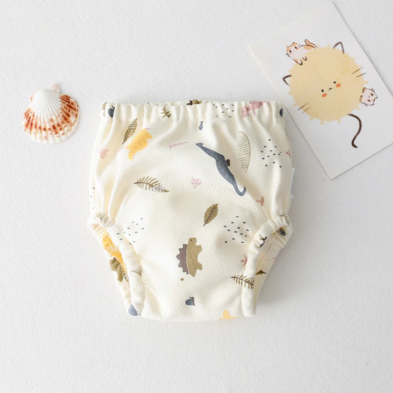 Baby Training Pants Baby Underwear Washable Cute Pattern Breathable Diaper Pants Summer Baby Diapers Cotton Learning Trousers