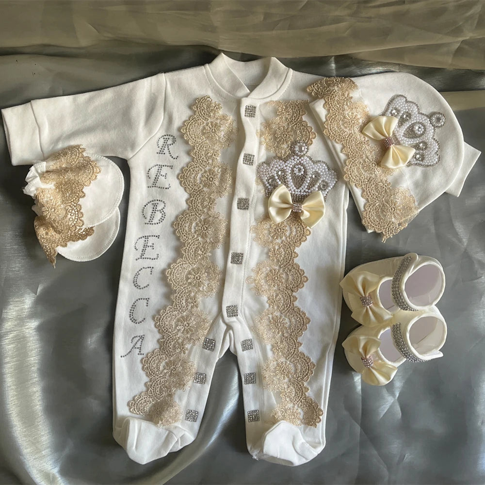 Newborn Baby Boy Outfits Set Kids Clothing Real Cotton Infant Care Products Body Suit Shirt Pants Hat 5 Pieces Origin Turkey