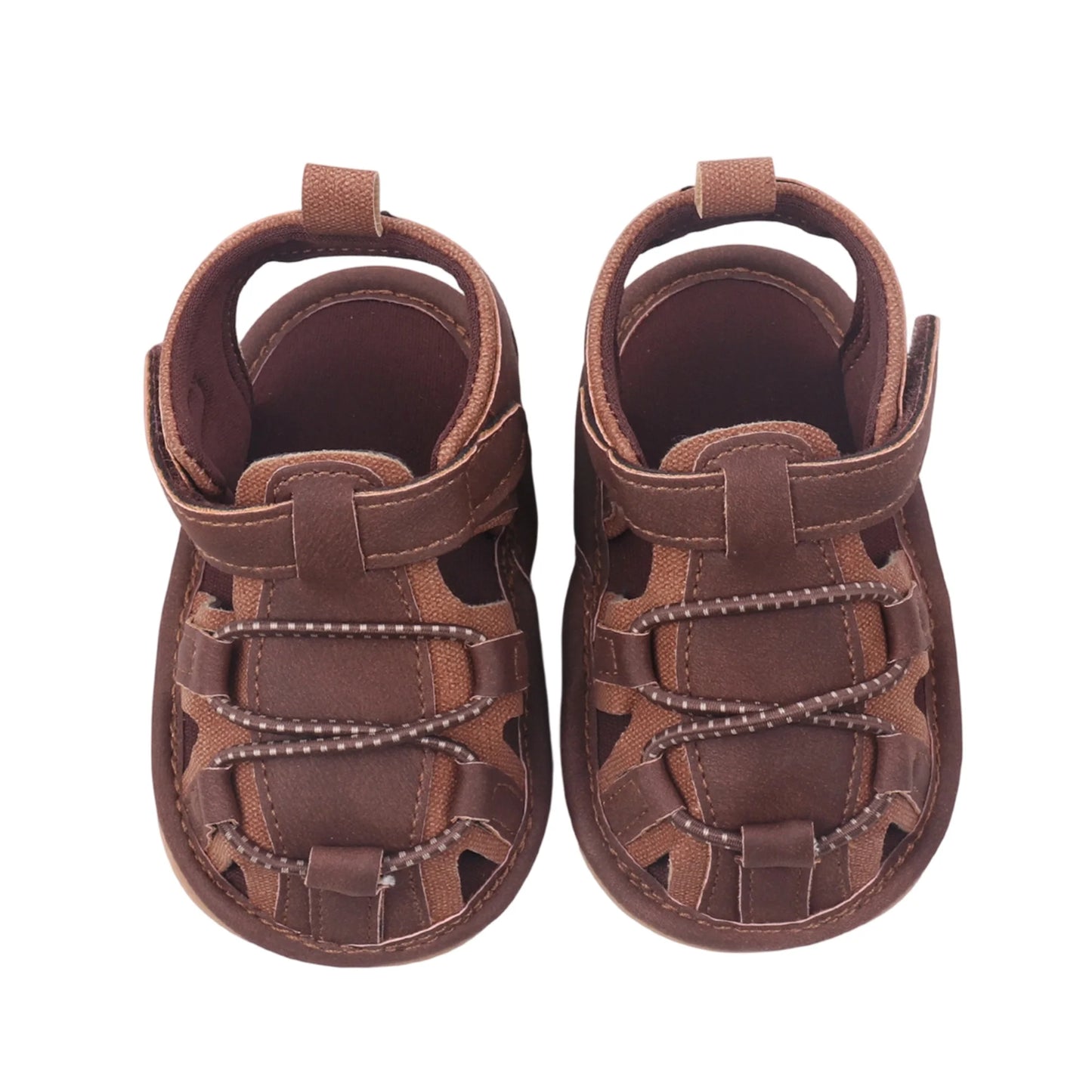 Infant Boys Girls Lightweight Sandals Breathable First Walker Shoes with Adjustable Hook and Loop Closure Soft Baby Shoes for