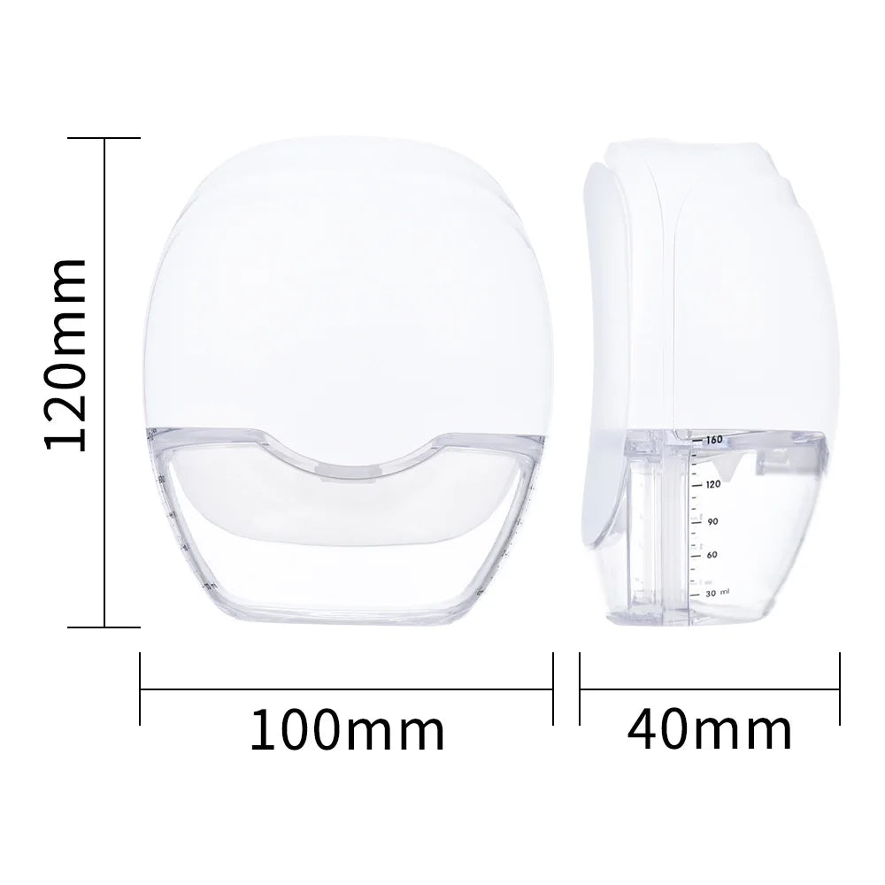 2pcs Electric Breast Pump Manual Milk Pump Lightweight IP21 Waterproof Food-grade Material with LED Display 8 Adjustable Suction