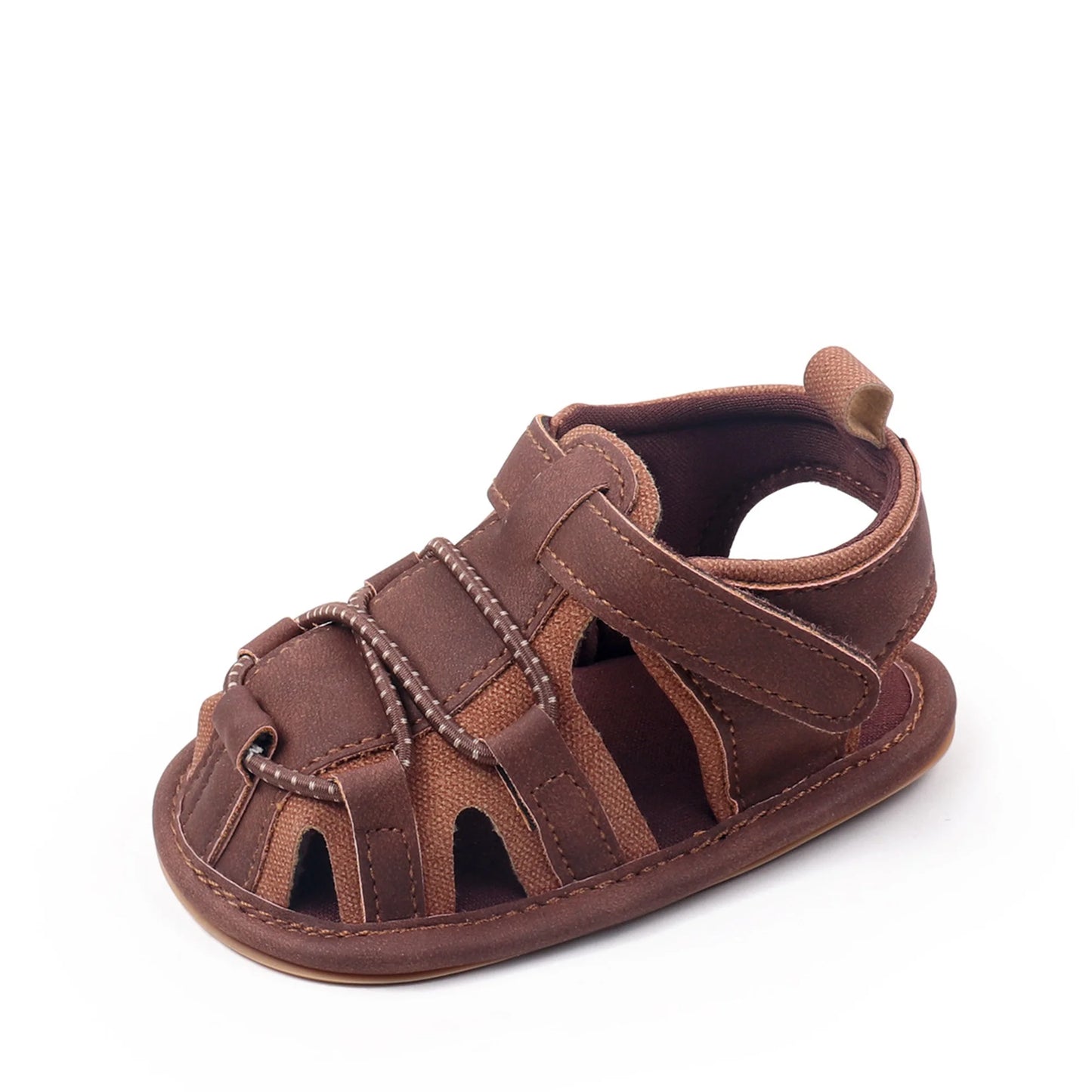 Infant Boys Girls Lightweight Sandals Breathable First Walker Shoes with Adjustable Hook and Loop Closure Soft Baby Shoes for