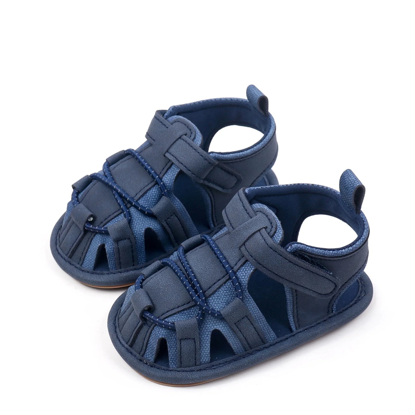 Infant Boys Girls Lightweight Sandals Breathable First Walker Shoes with Adjustable Hook and Loop Closure Soft Baby Shoes for