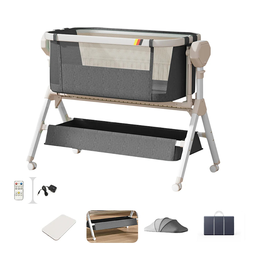 Electric Rocking Bassinet Baby Bassinet Newborn Bedside Sleeper for Infant Travel Co-Sleeper