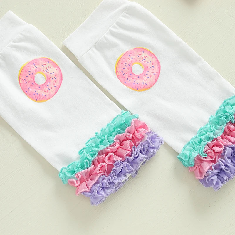 Toddler Girls Summer Outfit Sleeveless Floral Print Romper with Matching Headband and Ruffle Leggings Set