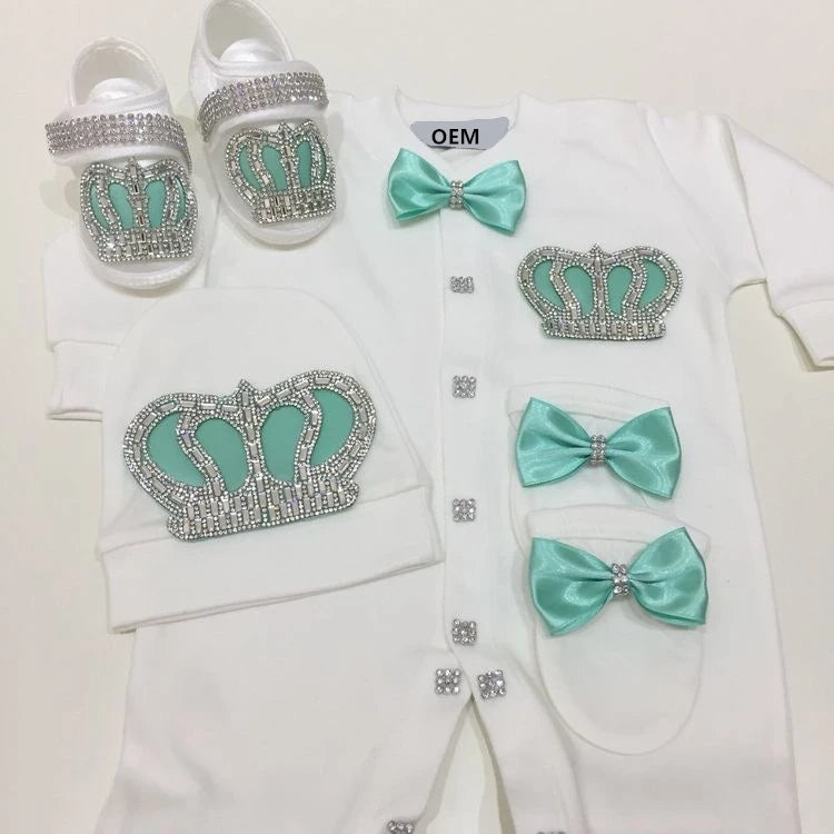 Newborn Baby Boy Outfits Set Kids Clothing Real Cotton Infant Care Products Body Suit Shirt Pants Hat 5 Pieces Origin Turkey