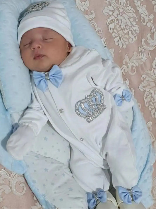 Newborn Baby Boy Outfits Set Kids Clothing Real Cotton Infant Care Products Body Suit Shirt Pants Hat 5 Pieces Origin Turkey