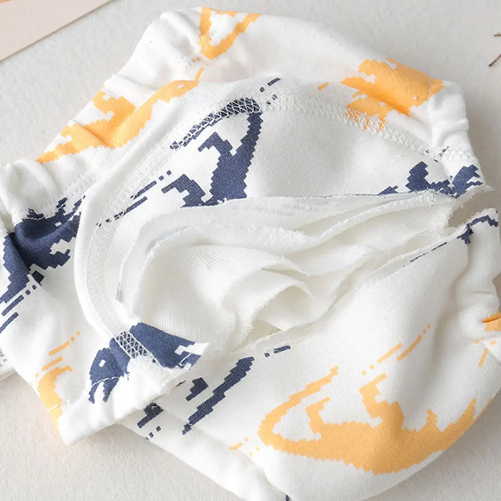 8pcs/6pcs Washable Baby Potty Training Pants Reusable Toilet Trainer Panty Reusable Cloth Diaper Nappy Changing Underwear Briefs