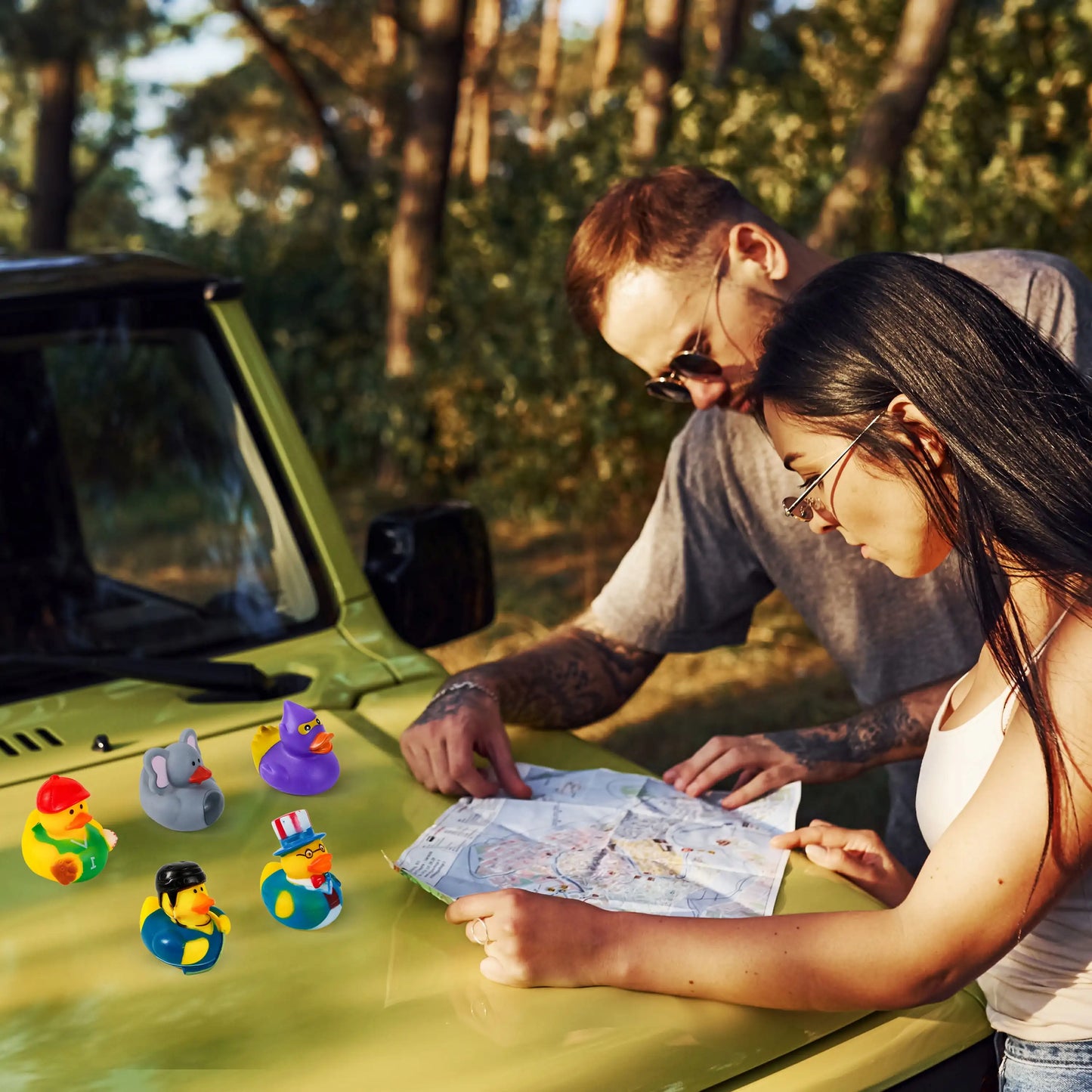 Rubber Ducks Random Assortment Mini Rubber Duckie Toys for Kids Bath Shower Toys Birthday Gifts Summer Beach Pool Activity