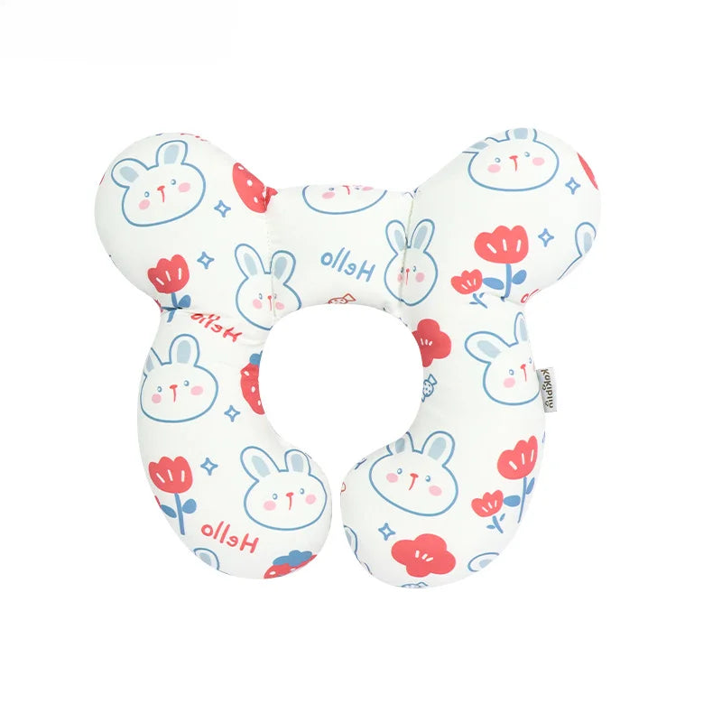 New cartoon children's U-shaped pillow, cotton soft baby pillow, travel car children's pillow, multi-functional stroller pillow