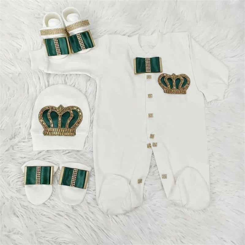Newborn Baby Boy Outfits Set Kids Clothing Real Cotton Infant Care Products Body Suit Shirt Pants Hat 5 Pieces Origin Turkey