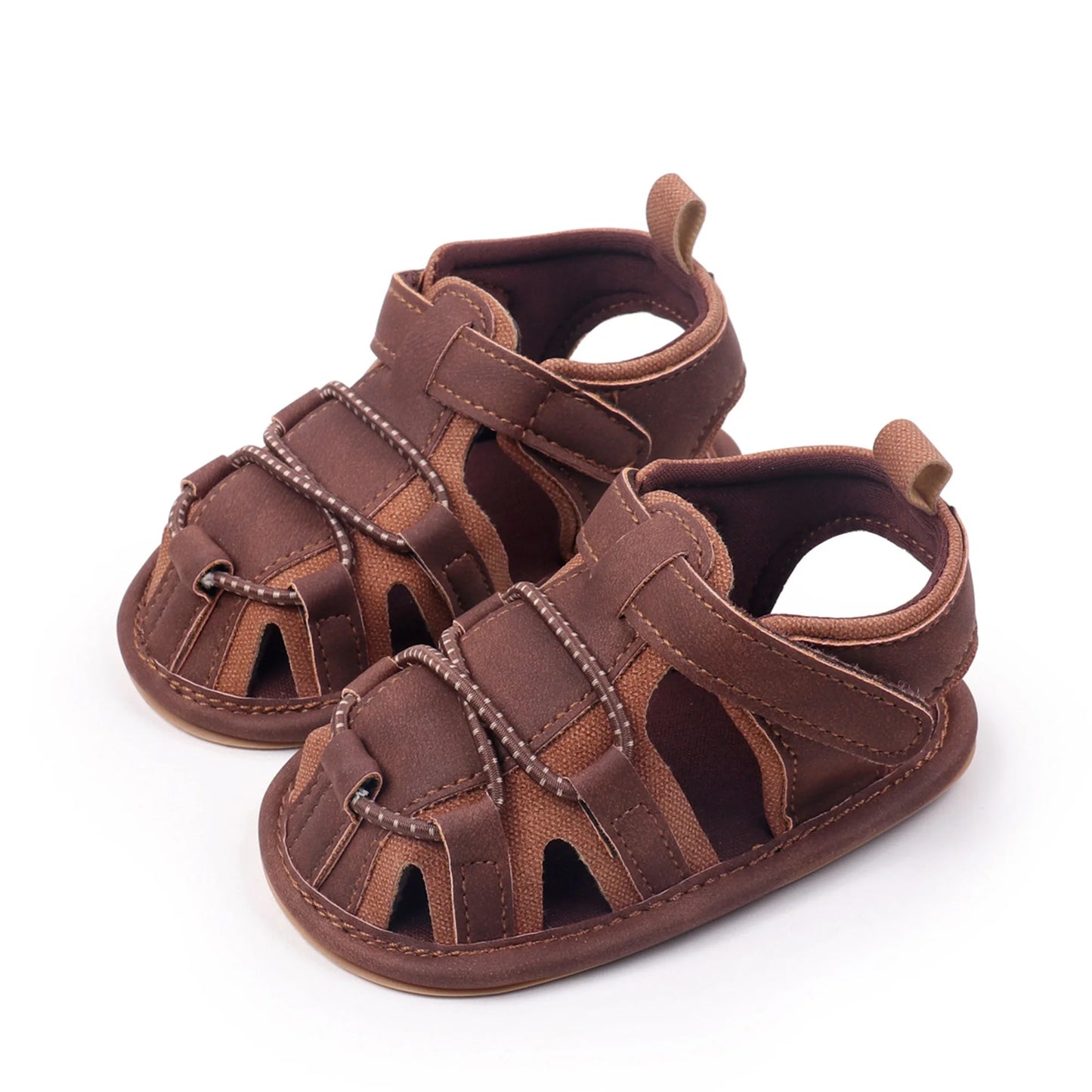 Infant Boys Girls Lightweight Sandals Breathable First Walker Shoes with Adjustable Hook and Loop Closure Soft Baby Shoes for