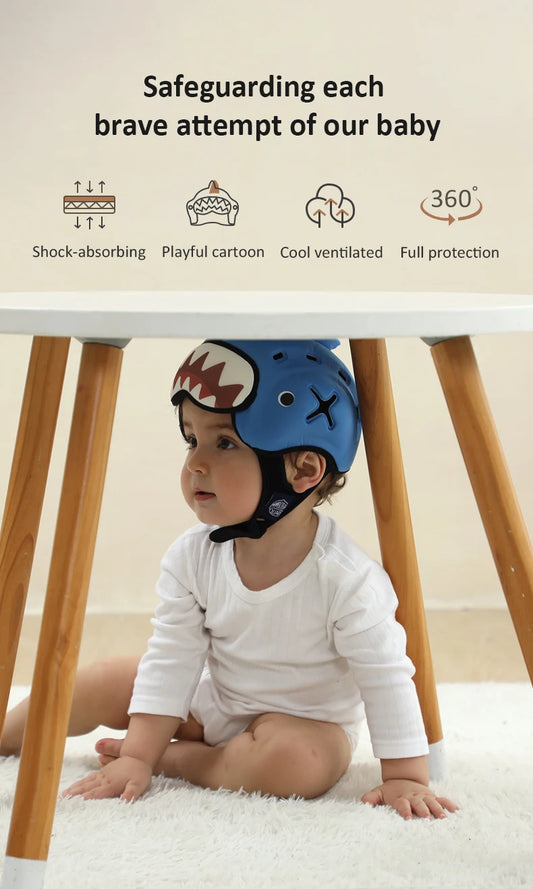 Safe Anti-Shock Baby Helmet Toddler Head Protector Headgear for Infant Learn Crawl, Walk Prevent Injury from Bump Fall