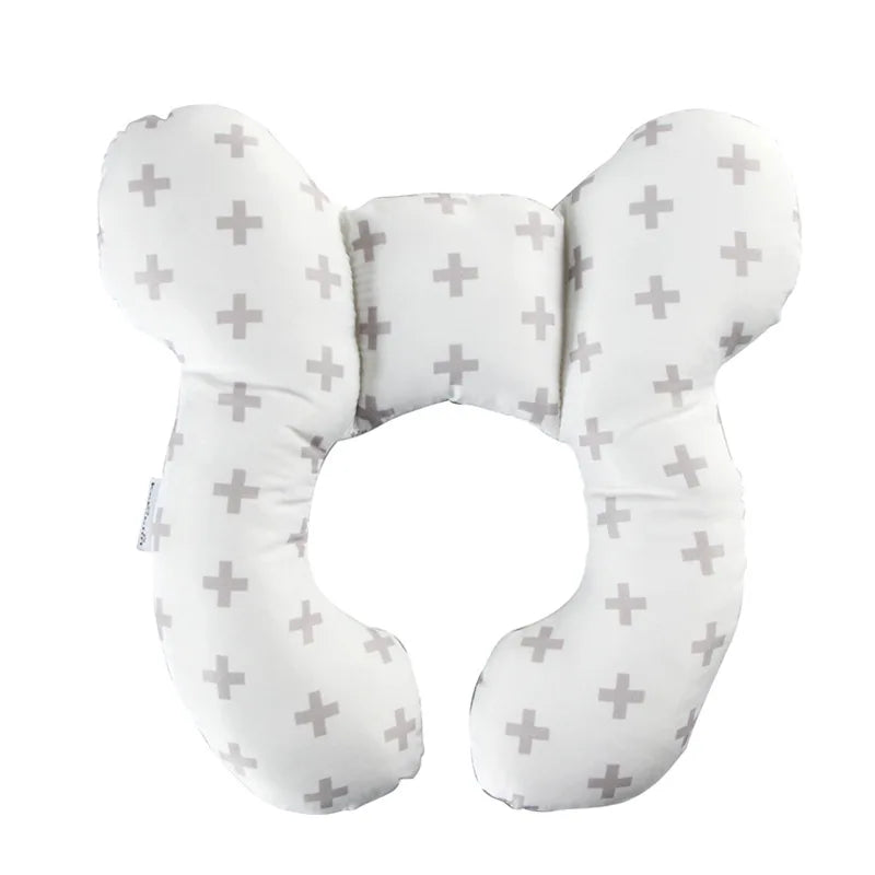 New cartoon children's U-shaped pillow, cotton soft baby pillow, travel car children's pillow, multi-functional stroller pillow