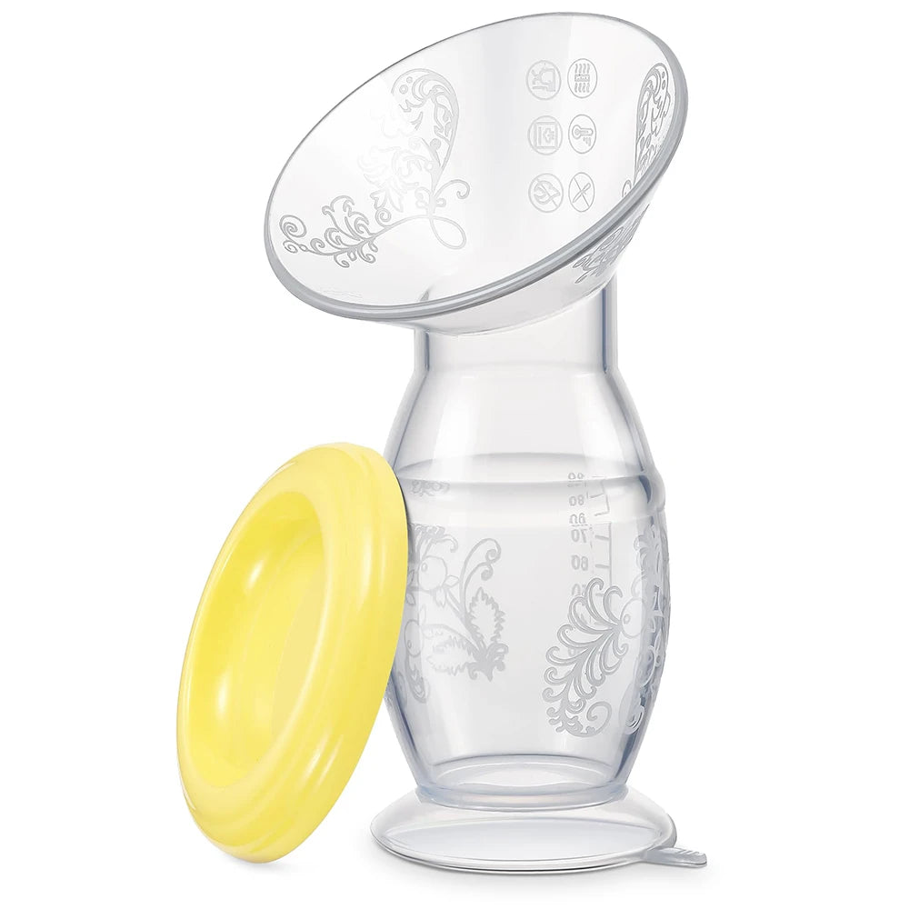 Manual Breast Pump Food Grade & Silicone Pump with Milk Collection One Size Fits All High Temperature Resistant No Leak Design
