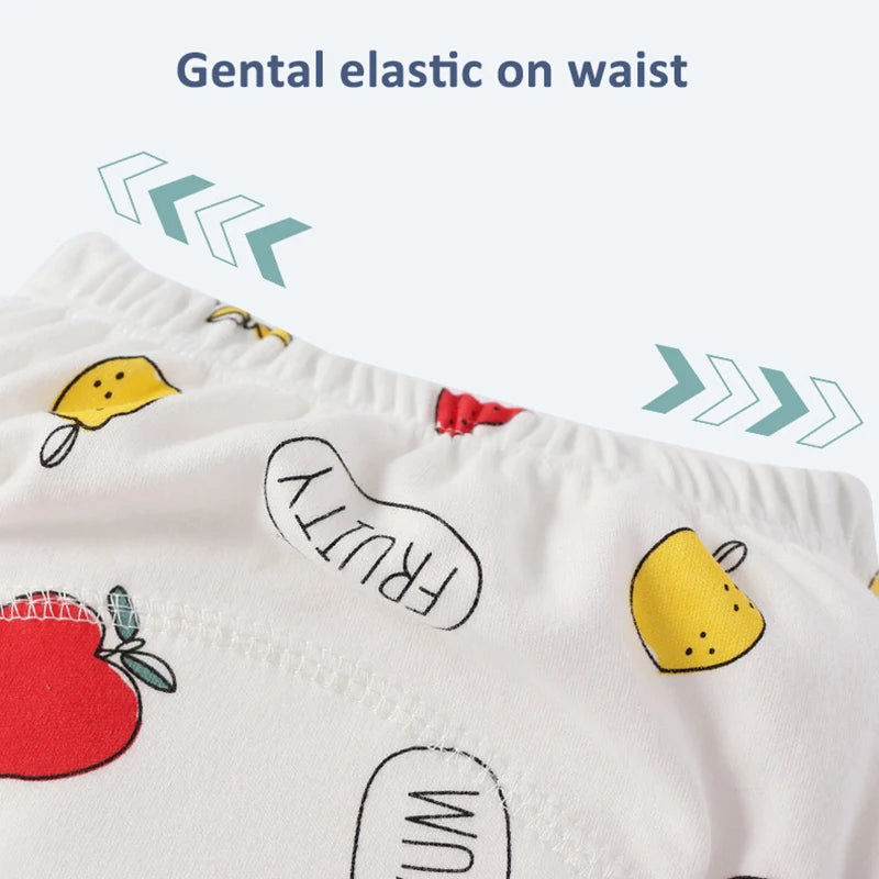 4pcs Baby Cartoon Economic Cotton Underwear Girls Boy Learning Pant Washable Reusable Toddler Potty Training Pants for Children