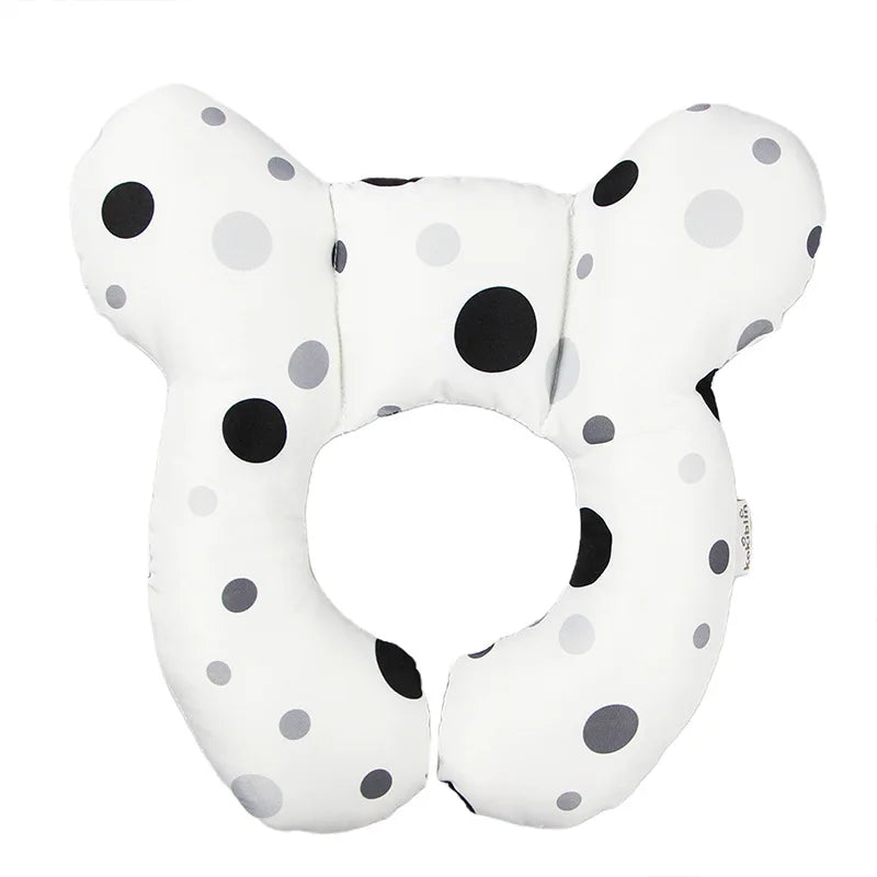 New cartoon children's U-shaped pillow, cotton soft baby pillow, travel car children's pillow, multi-functional stroller pillow