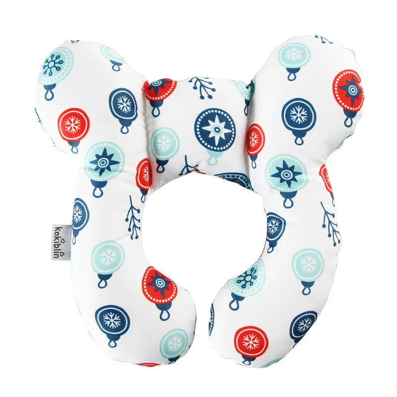 New cartoon children's U-shaped pillow, cotton soft baby pillow, travel car children's pillow, multi-functional stroller pillow