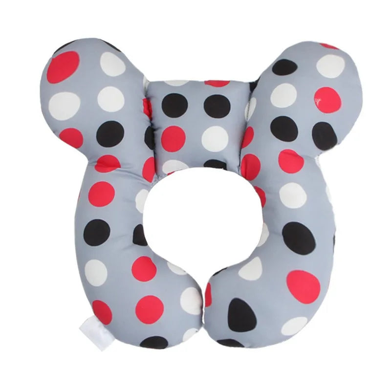 New cartoon children's U-shaped pillow, cotton soft baby pillow, travel car children's pillow, multi-functional stroller pillow