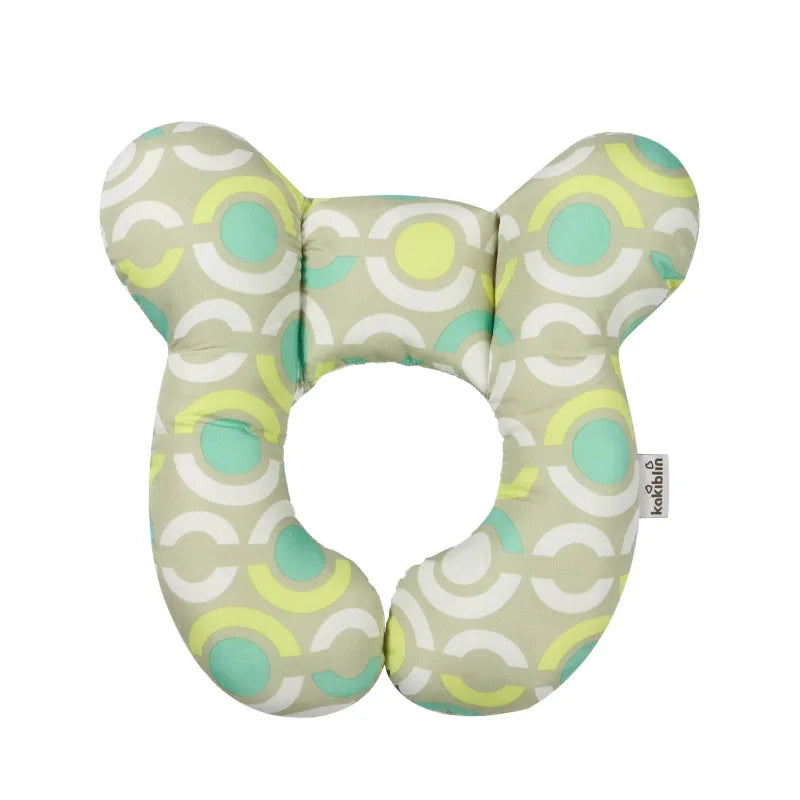 New cartoon children's U-shaped pillow, cotton soft baby pillow, travel car children's pillow, multi-functional stroller pillow