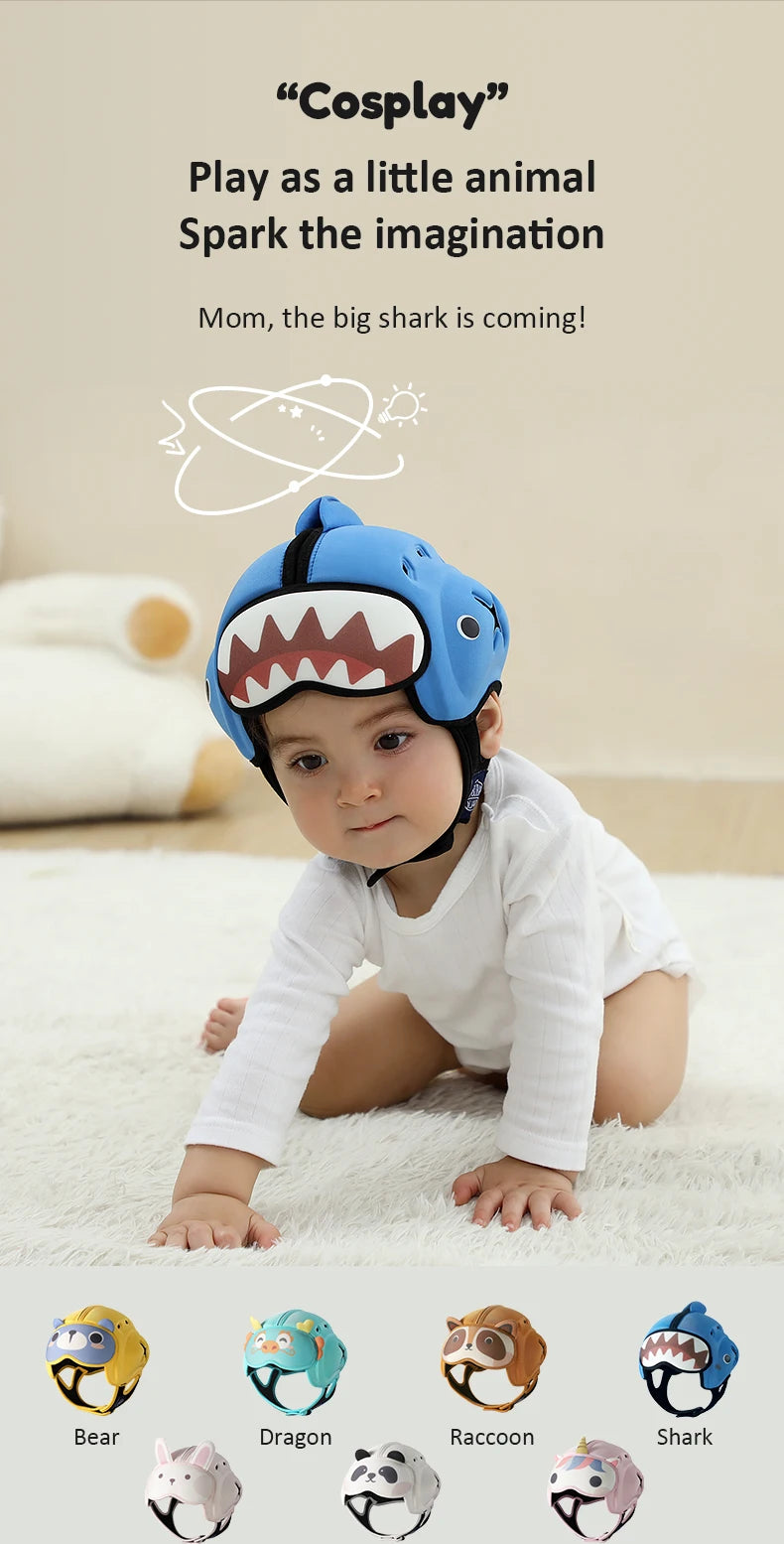 Safe Anti-Shock Baby Helmet Toddler Head Protector Headgear for Infant Learn Crawl, Walk Prevent Injury from Bump Fall