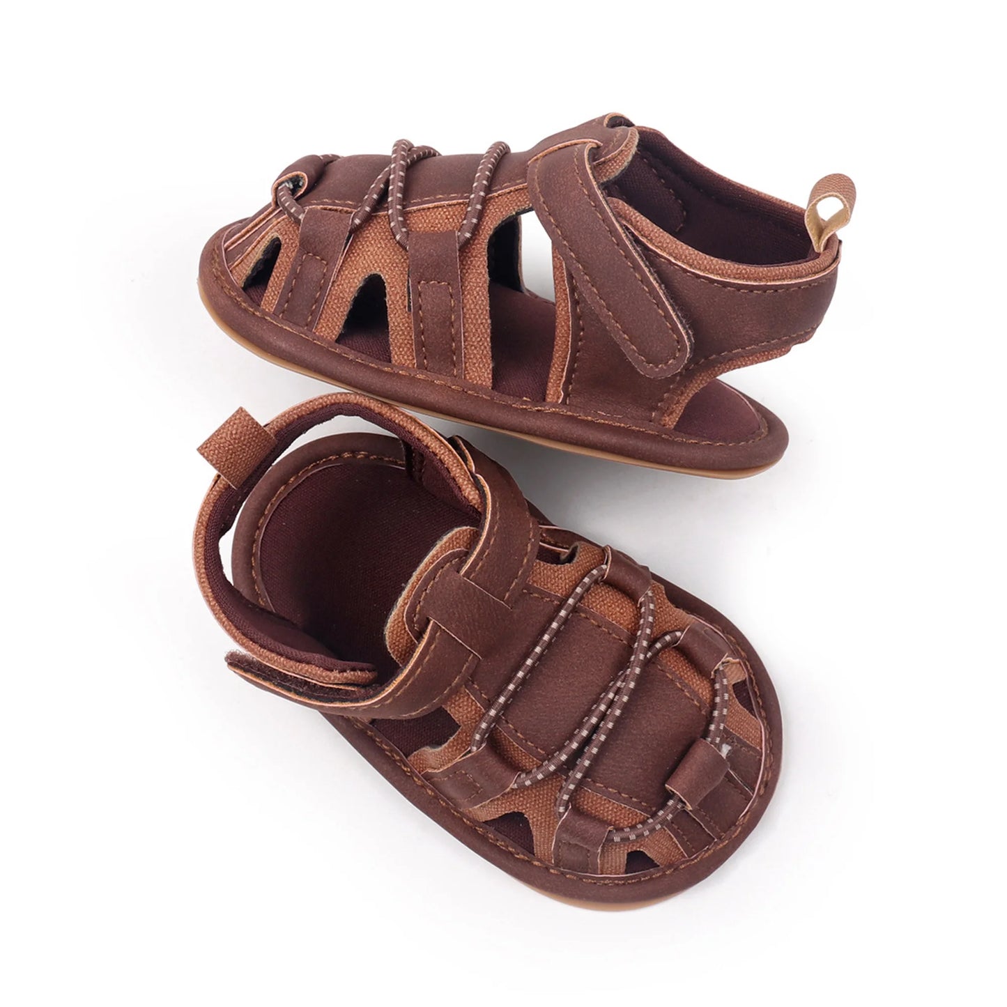 Infant Boys Girls Lightweight Sandals Breathable First Walker Shoes with Adjustable Hook and Loop Closure Soft Baby Shoes for