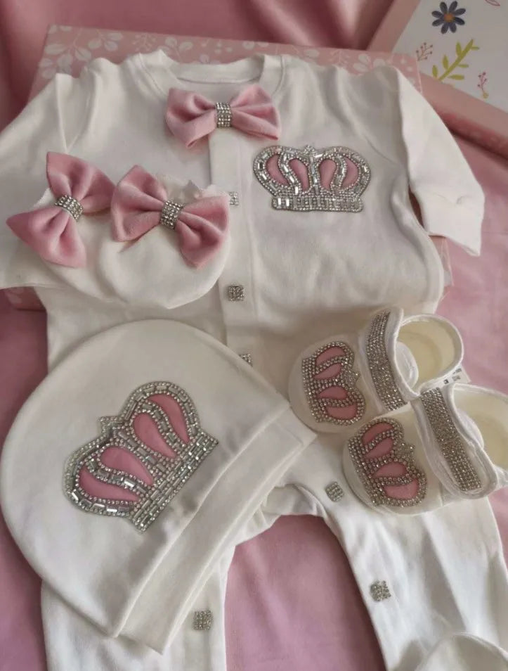 Newborn Baby Boy Outfits Set Kids Clothing Real Cotton Infant Care Products Body Suit Shirt Pants Hat 5 Pieces Origin Turkey