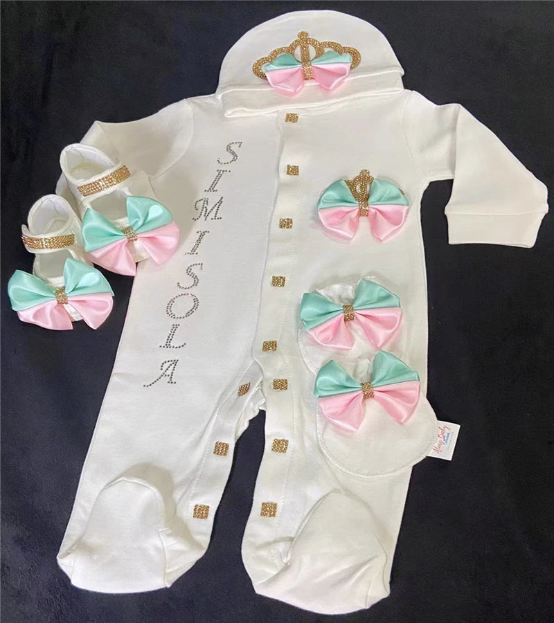Newborn Baby Boy Outfits Set Kids Clothing Real Cotton Infant Care Products Body Suit Shirt Pants Hat 5 Pieces Origin Turkey