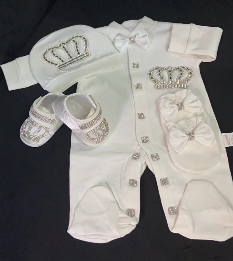 Newborn Baby Boy Outfits Set Kids Clothing Real Cotton Infant Care Products Body Suit Shirt Pants Hat 5 Pieces Origin Turkey