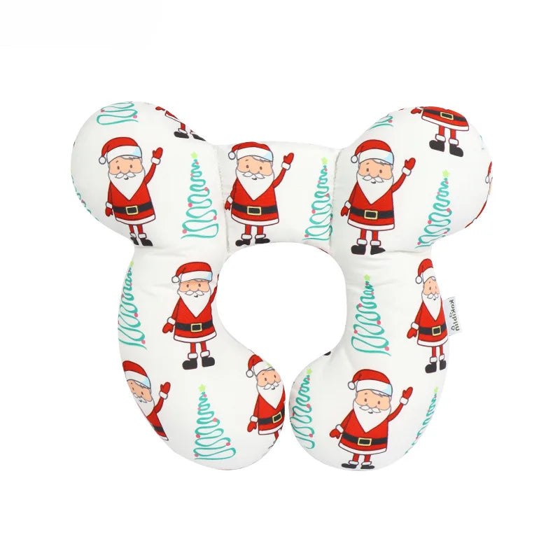New cartoon children's U-shaped pillow, cotton soft baby pillow, travel car children's pillow, multi-functional stroller pillow
