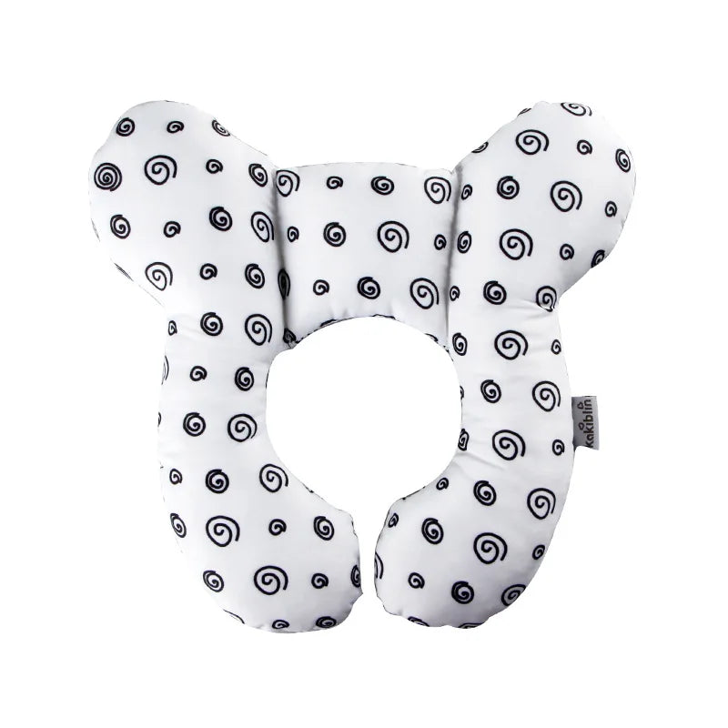 New cartoon children's U-shaped pillow, cotton soft baby pillow, travel car children's pillow, multi-functional stroller pillow