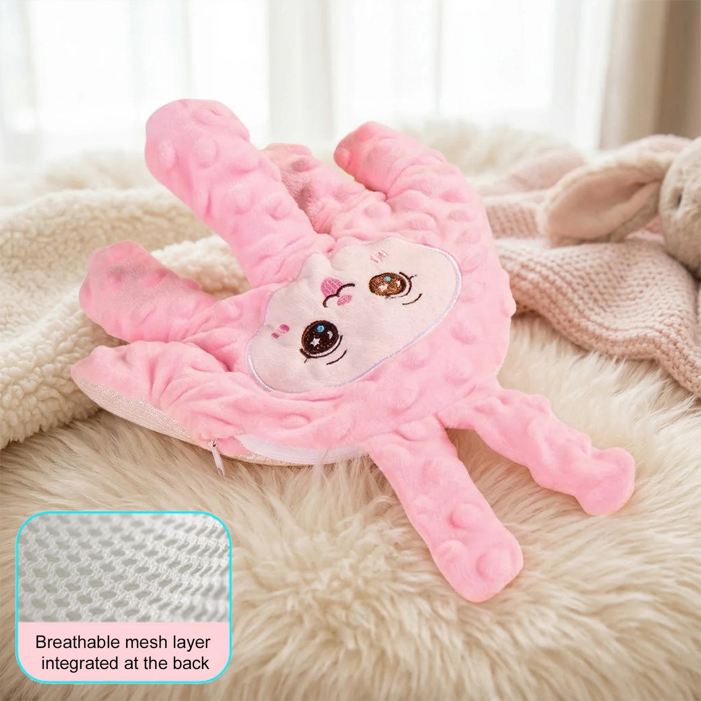 Patting Pillow Soother Silent Scientific Comfort Solution Plush Figure Soothing Device for Parents Adults Home Travel