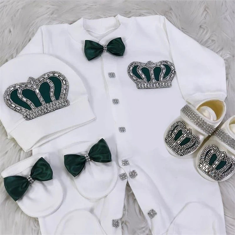 Newborn Baby Boy Outfits Set Kids Clothing Real Cotton Infant Care Products Body Suit Shirt Pants Hat 5 Pieces Origin Turkey