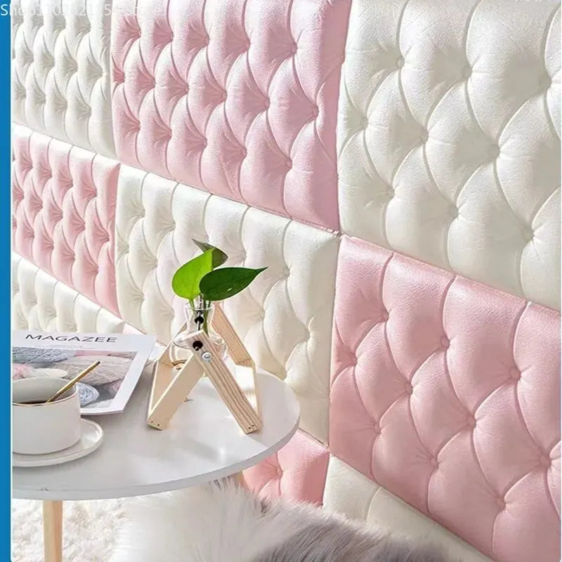 Thickened self-adhesive 3D wall sticker wallpaper  anti-collision wall pad children's bedroom living room soft foam pad