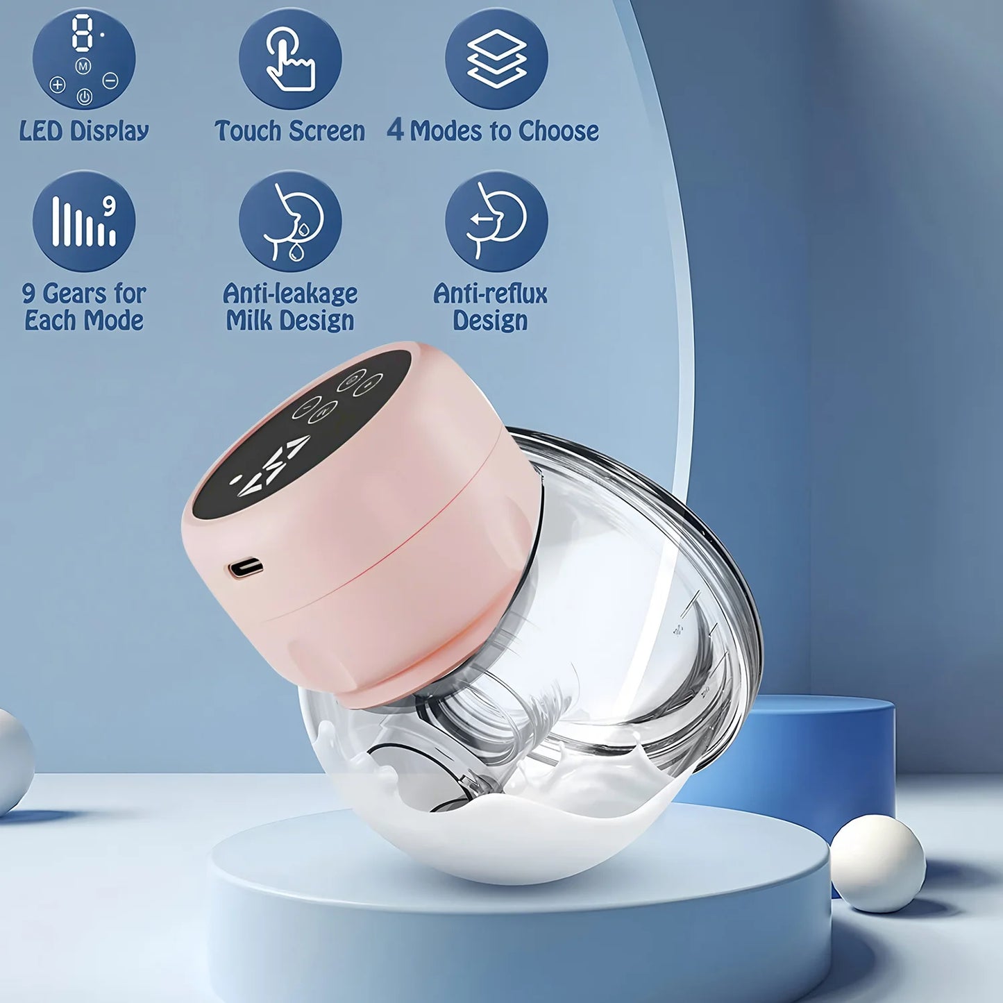 USB Wearable Breast Pump Breast Milk Milking Baby Supplies Breast Pump Electric Automatic Breast Pump
