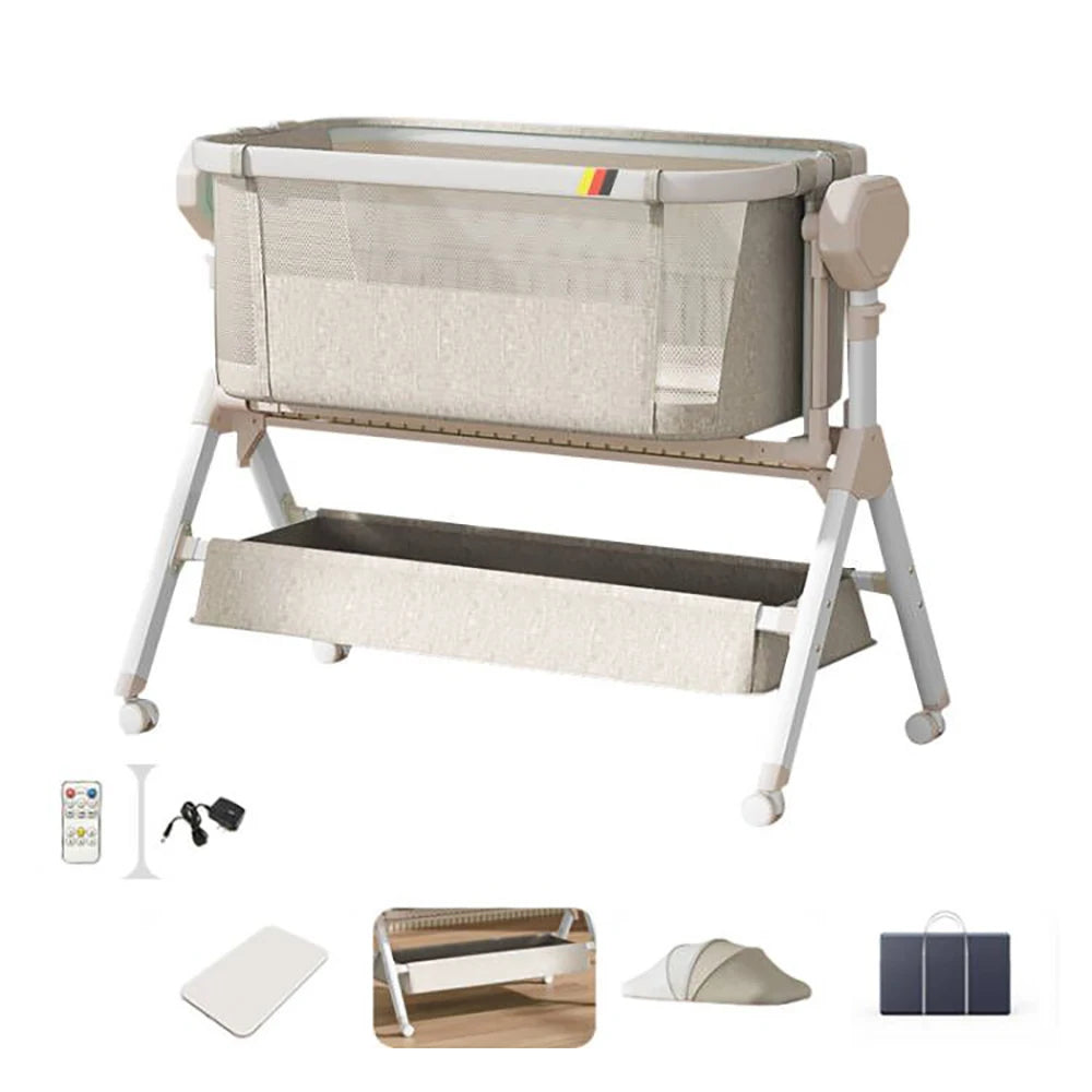 Electric Rocking Bassinet Baby Bassinet Newborn Bedside Sleeper for Infant Travel Co-Sleeper