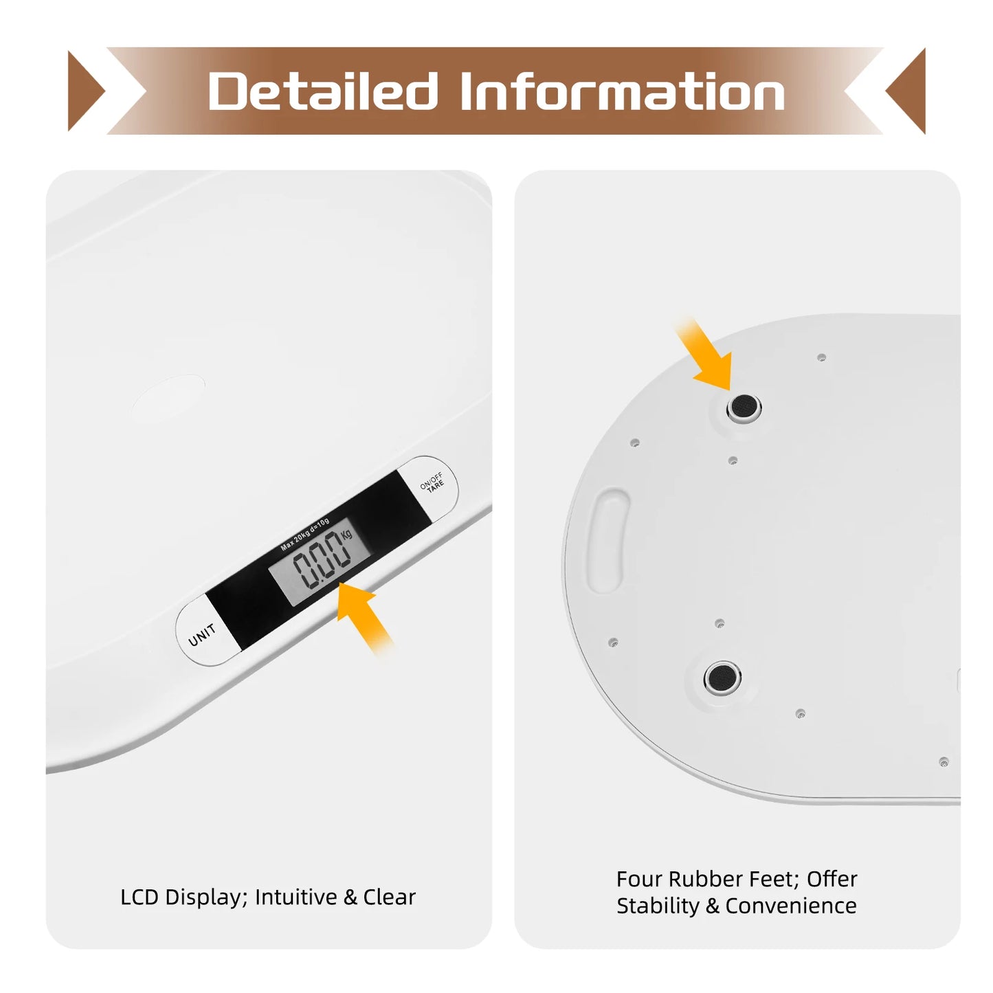 Baby Weighing Scale Digital Baby Scale W/ Large 20kg Capacity,High Precision Sensor, And Ergonomic Design for Baby’s Health