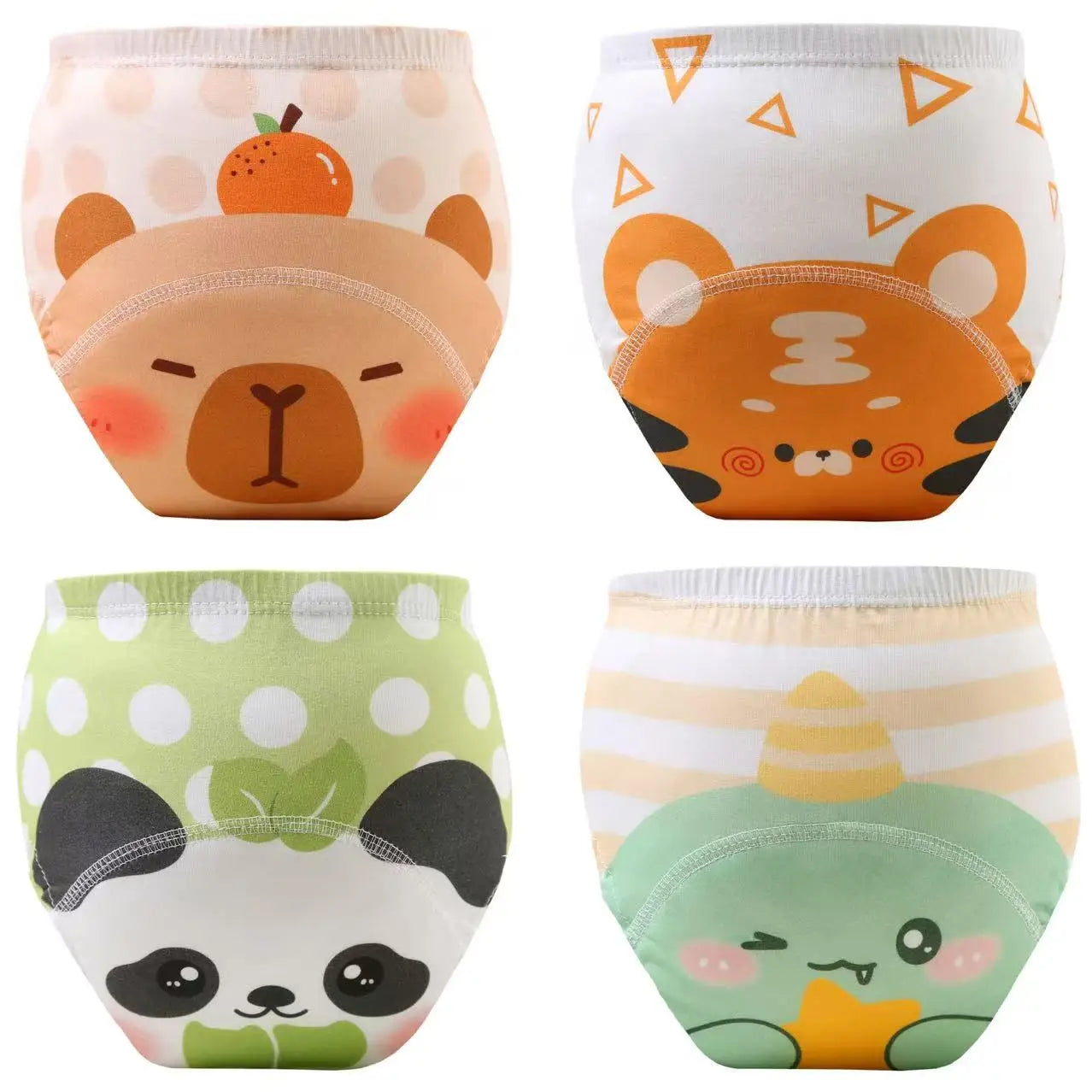 4pcs Baby Cartoon Economic Cotton Underwear Girls Boy Learning Pant Washable Reusable Toddler Potty Training Pants for Children