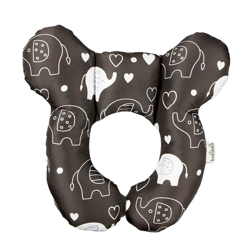 New cartoon children's U-shaped pillow, cotton soft baby pillow, travel car children's pillow, multi-functional stroller pillow