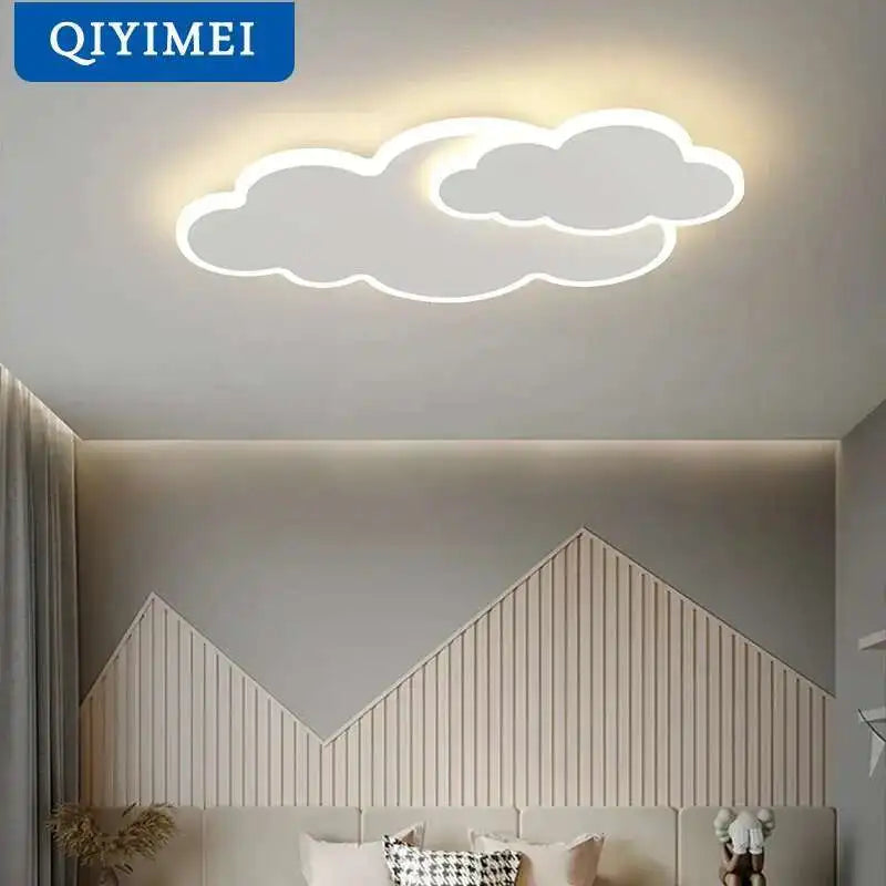 Modern LED Chandelier Light Hanging Lamp For Ceiling Child Bedroom Dining Living Room White Cloud Home Decoration