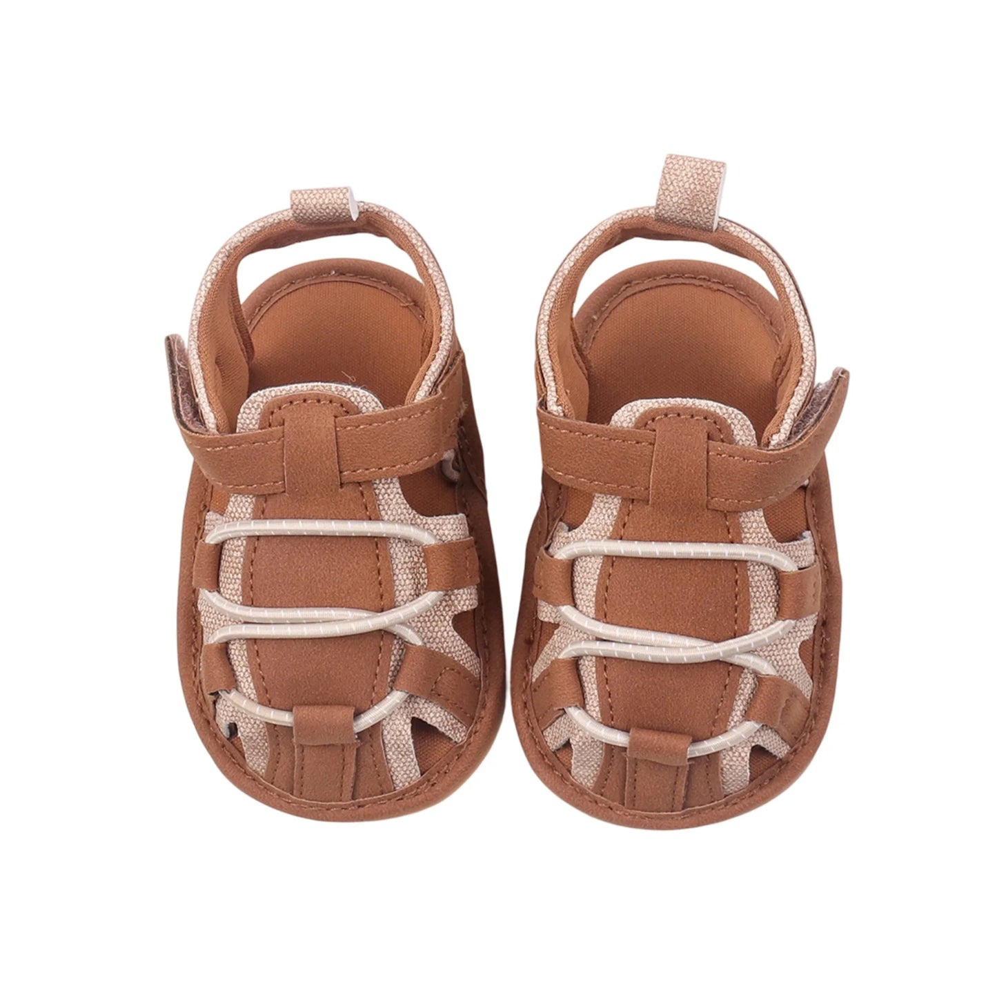 Infant Boys Girls Lightweight Sandals Breathable First Walker Shoes with Adjustable Hook and Loop Closure Soft Baby Shoes for