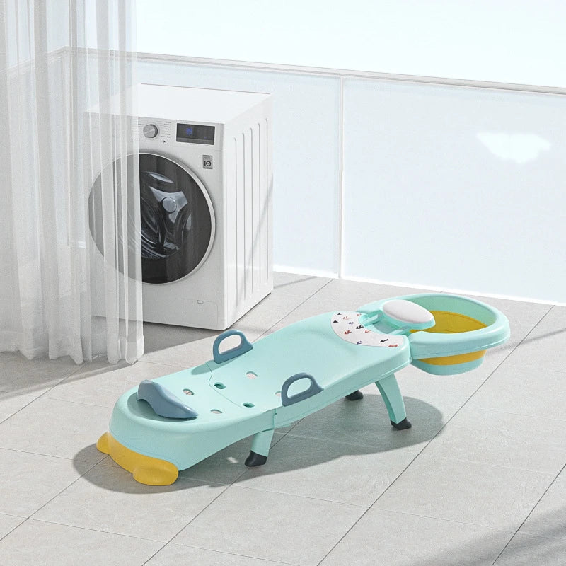 Portable Kids Shampoo Chair Foldable Salon Seat Chair With Shampoo Basin For Boys Girls Bath Product Can Sit and Adjust