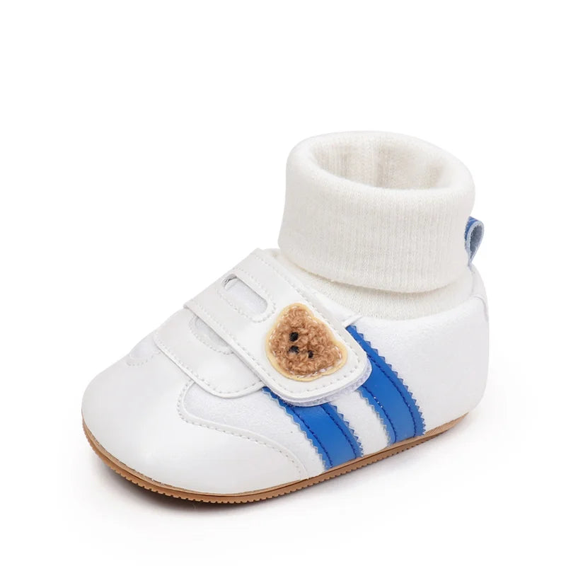 Baby Sock Shos Autumn and Winter Baby Girls Boys Ankle-covered Style 0-1 Year Old Anti Slip Fashion Design Newborn Infant Shoes