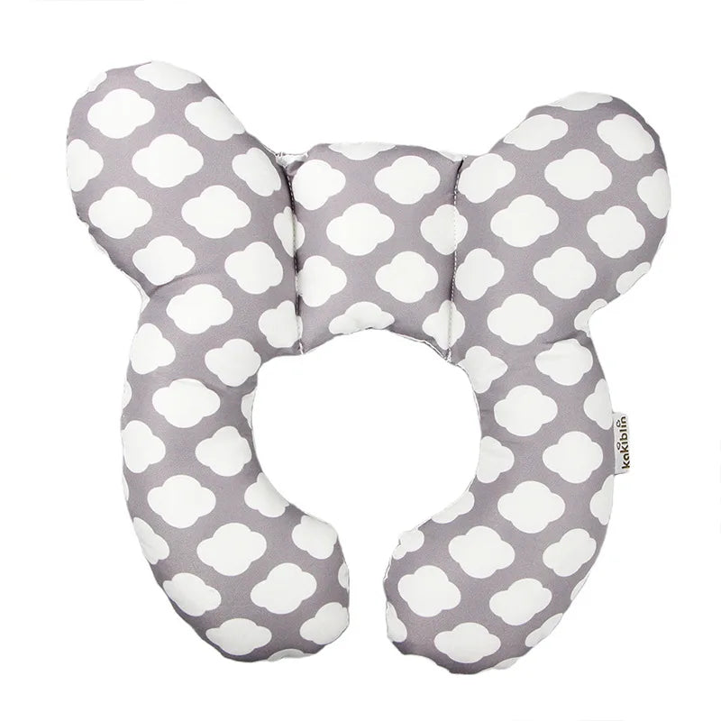New cartoon children's U-shaped pillow, cotton soft baby pillow, travel car children's pillow, multi-functional stroller pillow