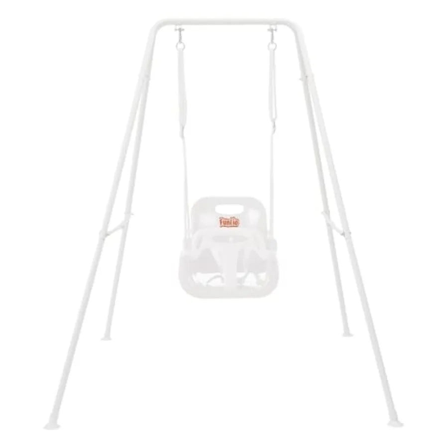 Toddler Swing with Foldable Metal Stand for Toddlers Aged 1~10 Years 3-in-1 Baby Swing Set with 4 Sandbags for Backyard/Indoor/