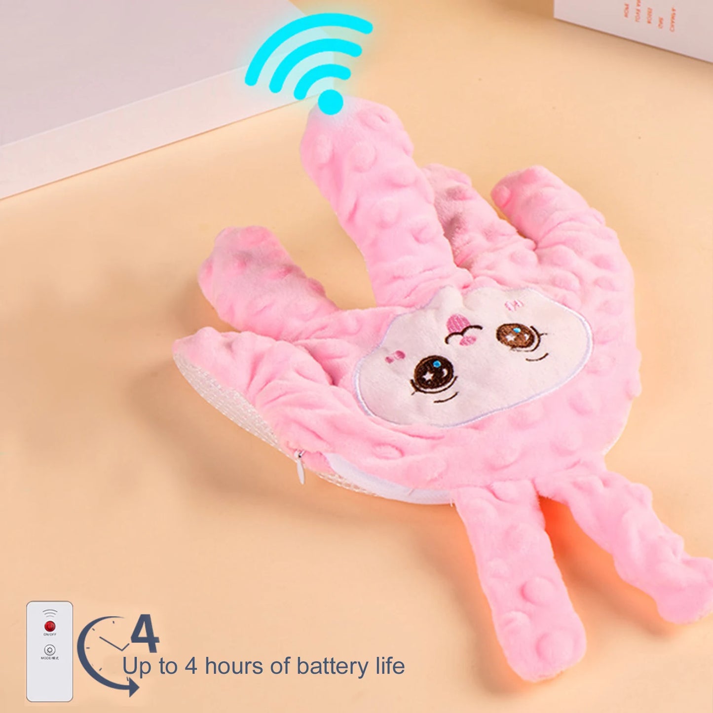 Patting Pillow Soother Silent Scientific Comfort Solution Plush Figure Soothing Device for Parents Adults Home Travel
