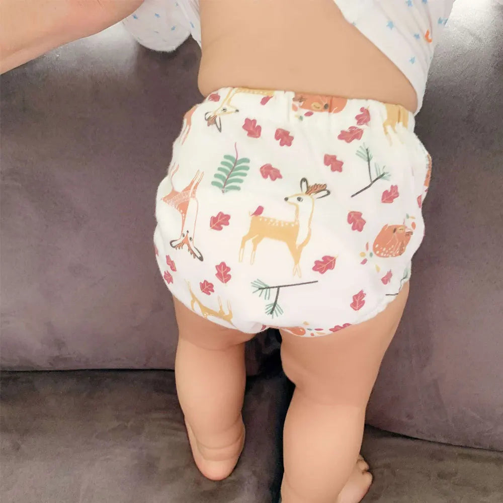 8pcs/6pcs Washable Baby Potty Training Pants Reusable Toilet Trainer Panty Reusable Cloth Diaper Nappy Changing Underwear Briefs