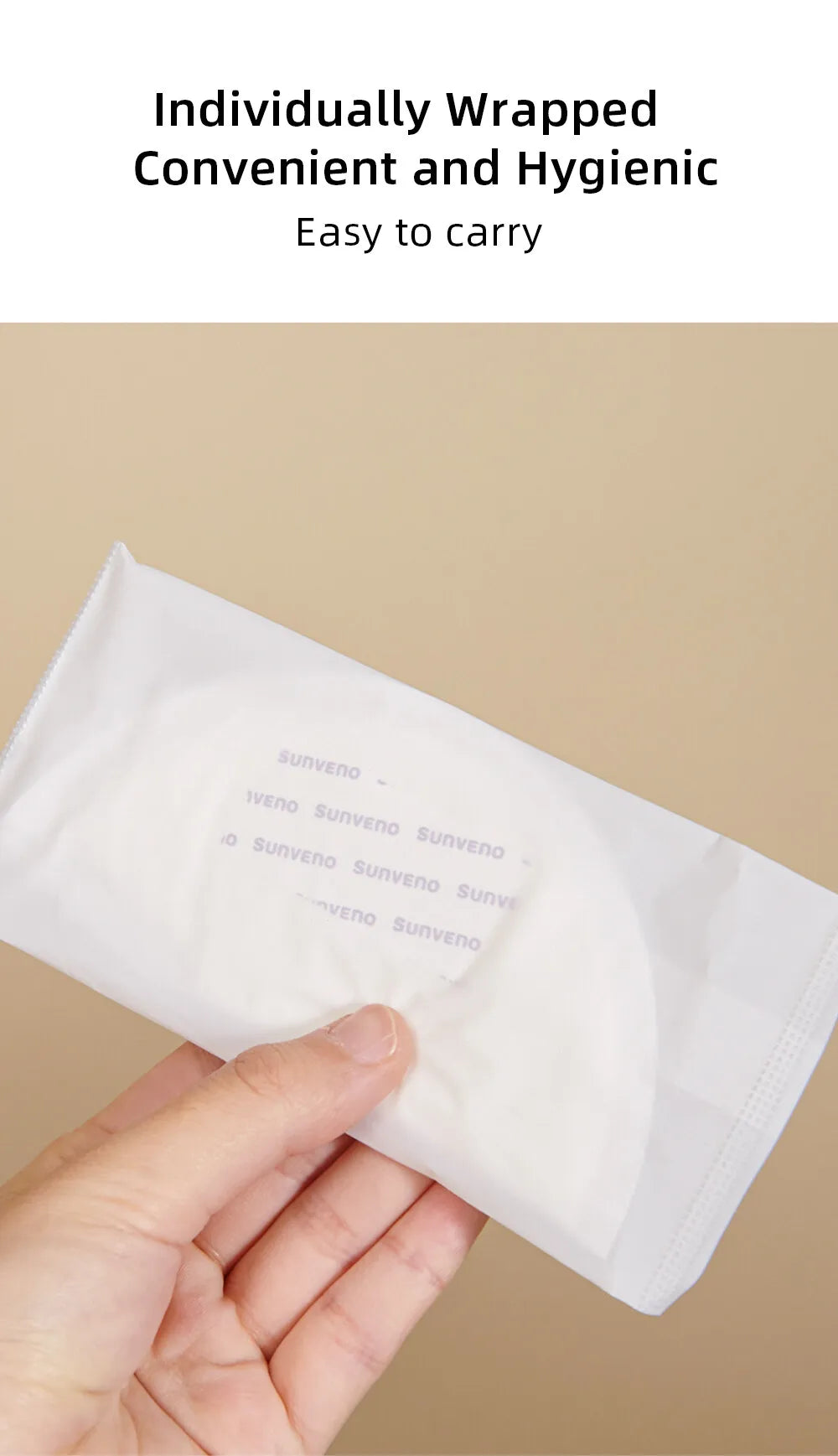 SUNVENO 60/100pcs Disposable Nursing Pads,Breast Pads for Breastfeeding,Thin,Absorbent,Breastfeeding Essentials