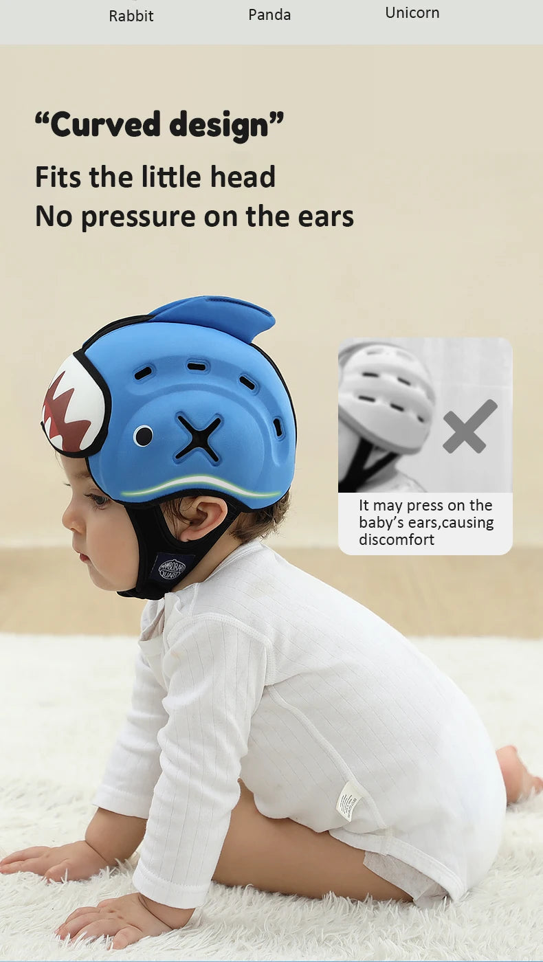 Safe Anti-Shock Baby Helmet Toddler Head Protector Headgear for Infant Learn Crawl, Walk Prevent Injury from Bump Fall